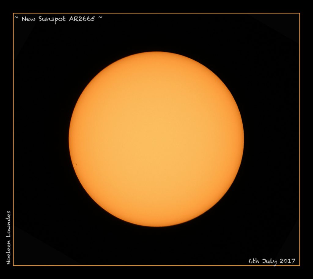 Imagen del Sol tomada el 6 de julio de 2017