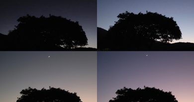La Luna y Venus al amanecer en Zimbabue