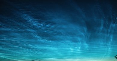 Nubes noctilucentes desde Debraď, Eslovaquia