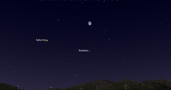 Esta noche se podrá ver la conjunción de la Luna y la estrella Antares