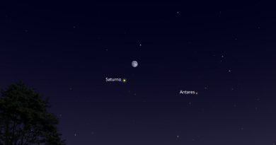 La conjunción de la Luna y Saturno será visible hoy al anochecer