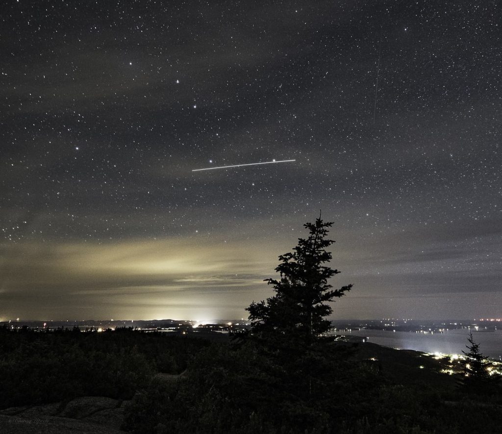 El paso de la ISS desde Maine, Estados Unidos