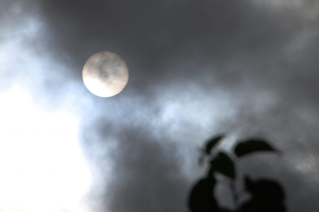 Foto del Sol y la región activa 2671 desde Arenys de Munt, Barcelona