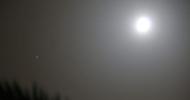 La Luna, Saturno y Antares desde Arenys de Munt, Barcelona
