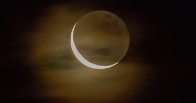 Foto de la Luna menguante desde Washington, Estados Unidos