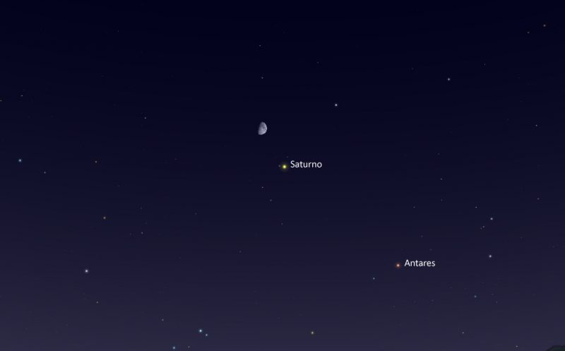 Esta noche se podrá ver la conjunción de la Luna y Saturno