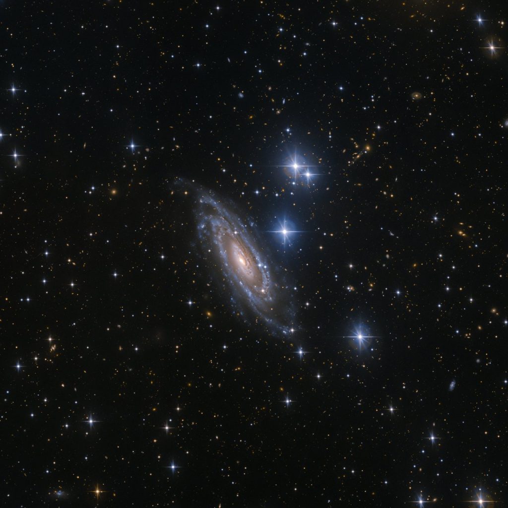 Estrellas y espirales en la constelación de Lepus (la Liebre)