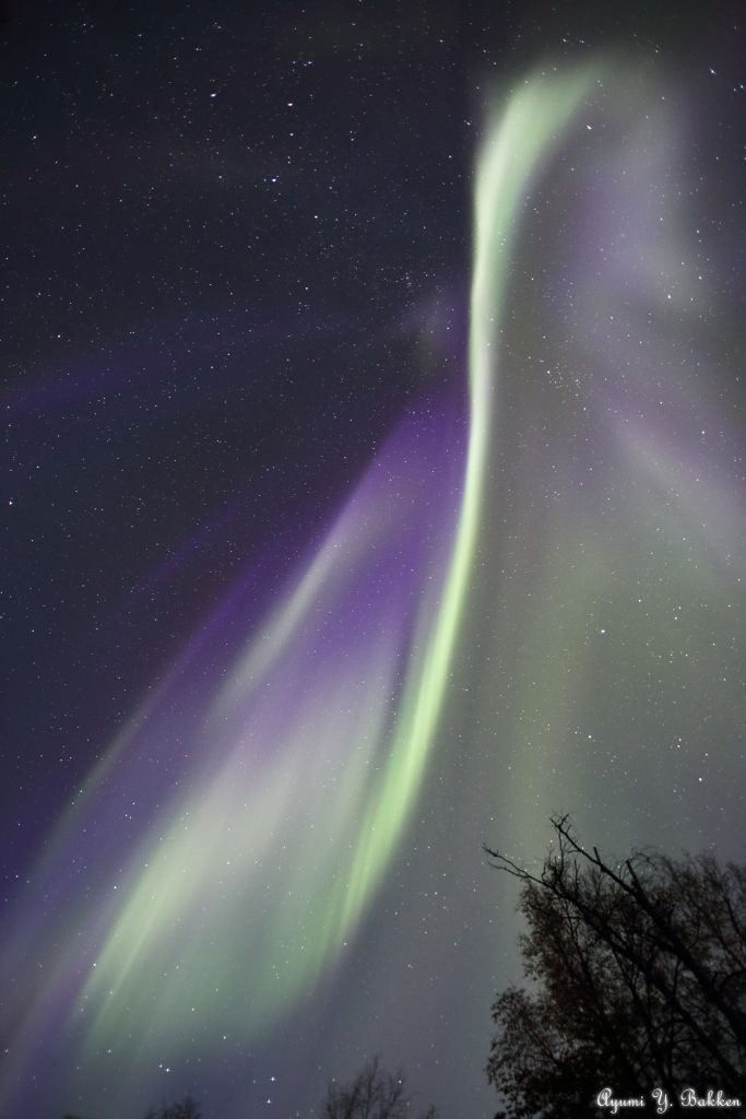 Imagen de auroras boreales desde Alaska