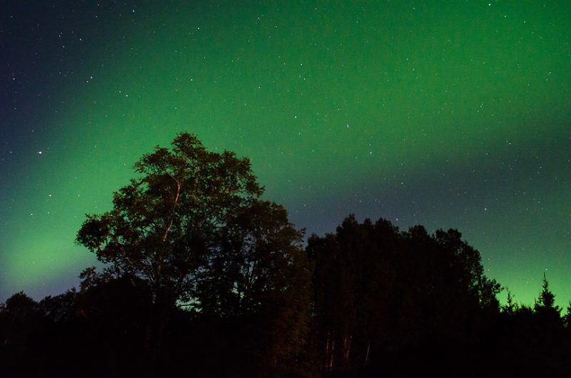 Auroras boreales desde Nuevo Brunswick, Canadá
