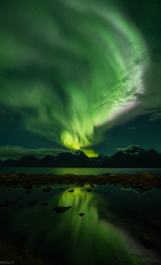 Auroras boreales desde Spåkenes, Noruega