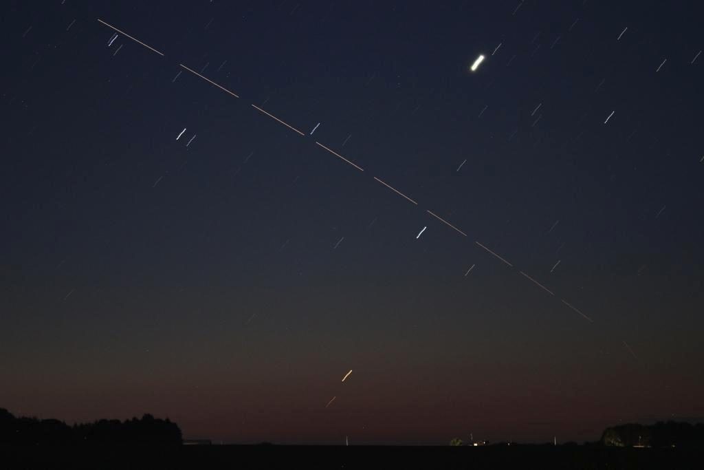 El paso de la ISS desde Nueva York, Estados Unidos