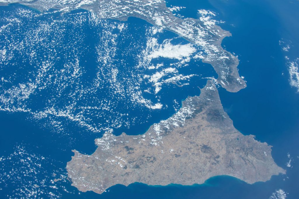 Imagen de Sicilia desde la Estación Espacial Internacional