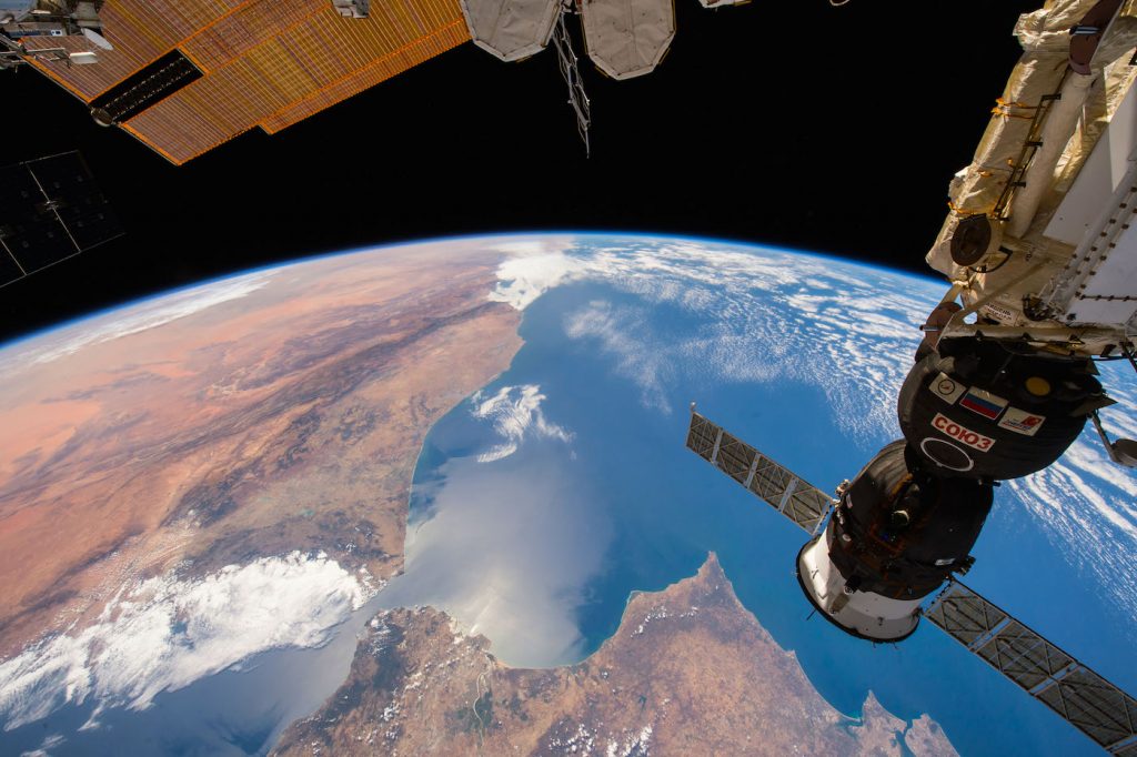 El estrecho de Gibraltar desde la Estación Espacial Internacional