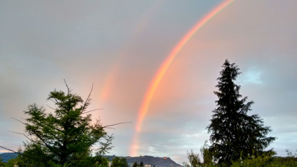 Arcoíris doble desde Berna, Suiza