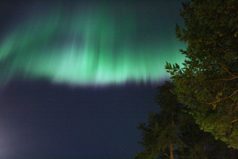 Auroras boreales desde Ivalo, Finlandia
