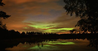 Auroras boreales desde Grimsås, Suecia