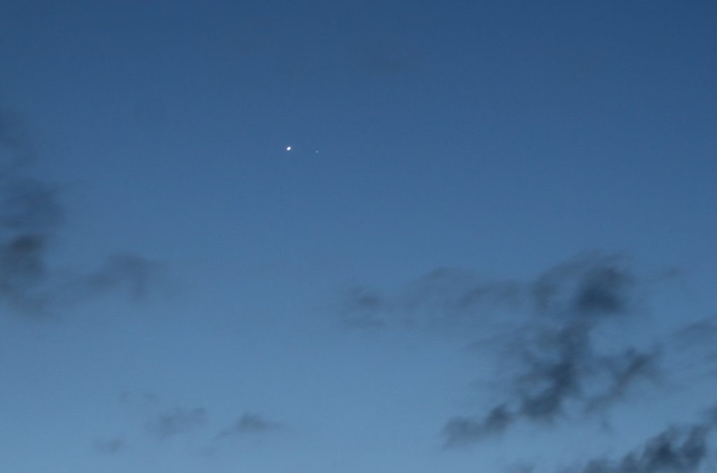 Venus y Regulus desde Arenys de Munt (Barcelona)