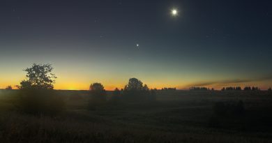 La Luna y Venus desde Nizhni Nóvgorod, Rusia