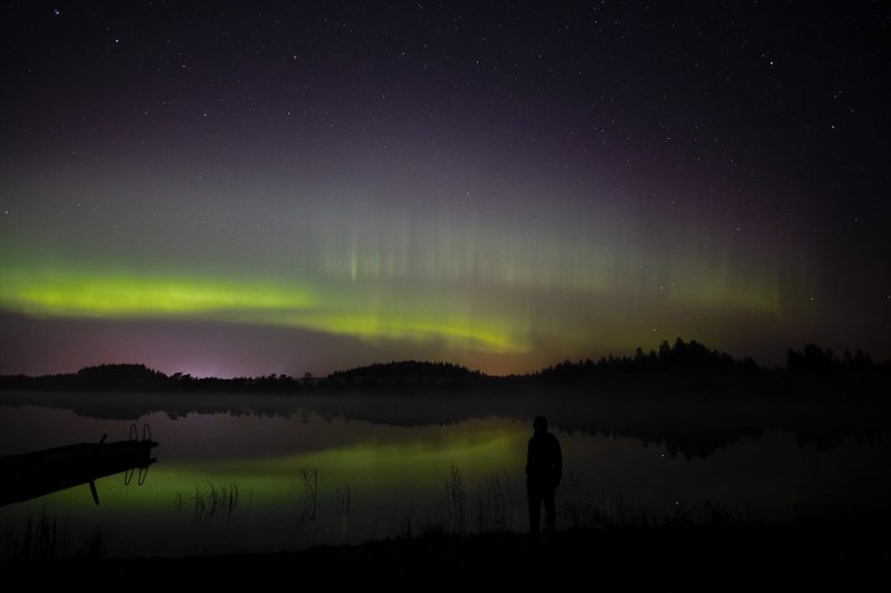 Auroras boreales desde Pieksämäki, Finlandia