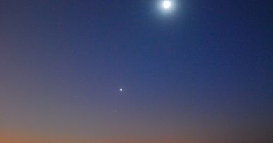 La Luna, Venus, Regulus, Mercurio y Marte desde Missouri, EE. UU.