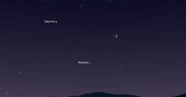 Esta noche se podrá ver la conjunción de la Luna y Antares
