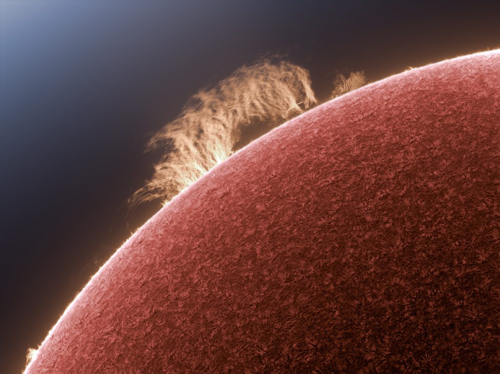 Imagen de una prominencia solar (20-octubre-2017)