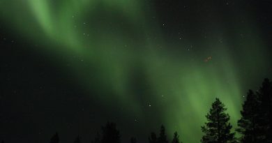 Auroras boreales desde Saariselka, Finlandia