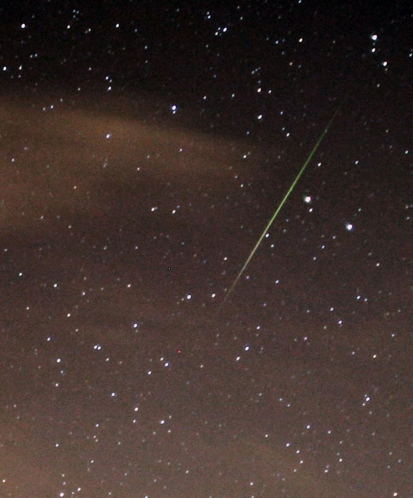 Foto de un meteoro en Norfolk, Inglaterra