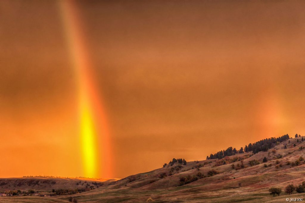 Un arcoíris desde Spearfish (Dakota del Sur, Estados Unidos)
