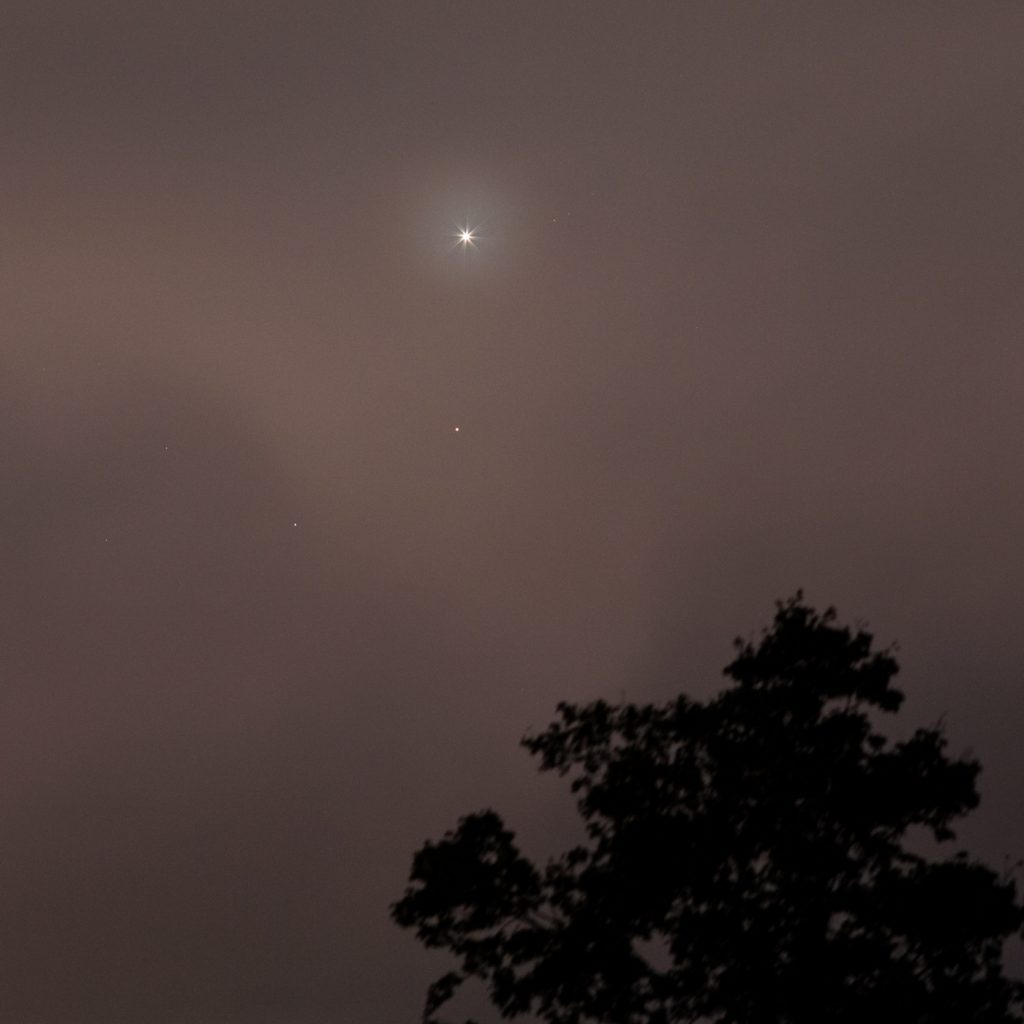 Foto de Venus y Marte desde Pennsylvania, Estados Unidos