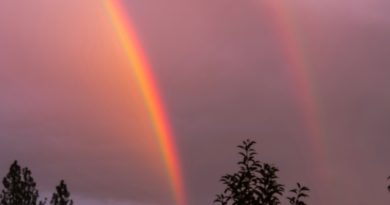 Arcoíris doble desde Washington, Estados Unidos