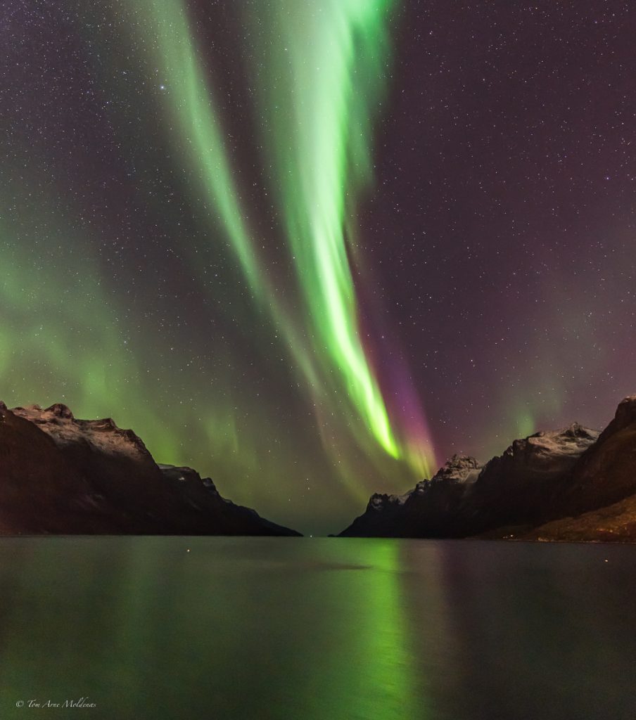 Auroras boreales desde Ersfjord, Noruega