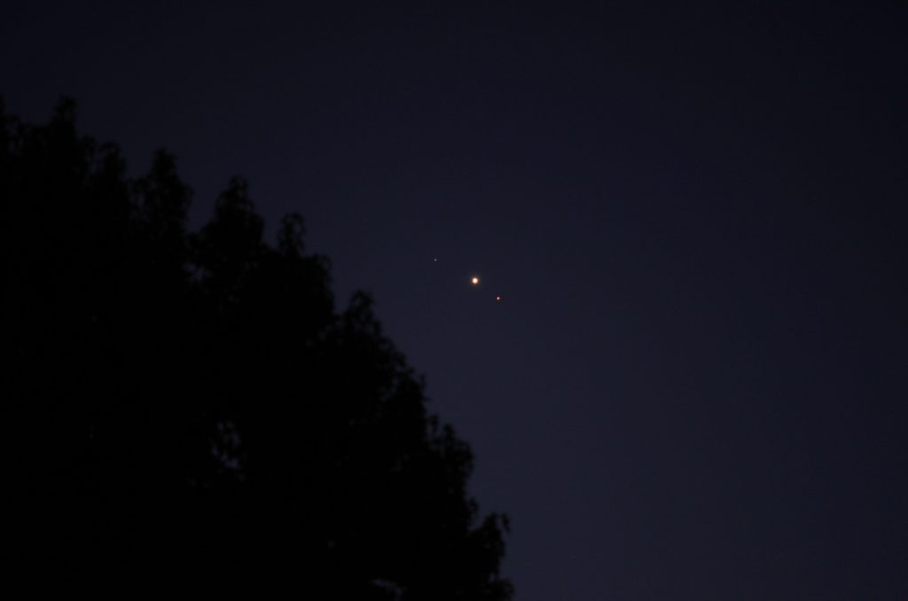 Venus y Marte desde Sacramento, California