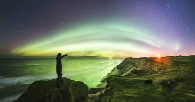 Auroras boreales desde Mårup, Dinamarca