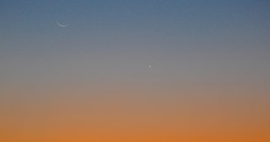 La Luna, Venus y Júpiter desde El Vendrell, Tarragona