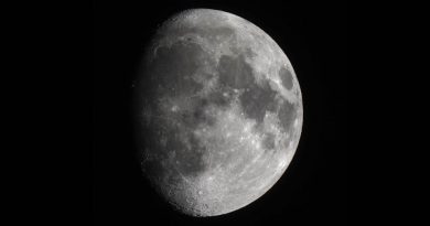 Fotografía de la Luna tomada desde Washington, Estados Unidos
