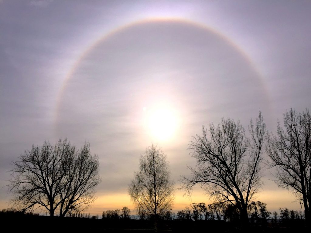 Halo solar desde Kennewick, Washington (EE. UU.)