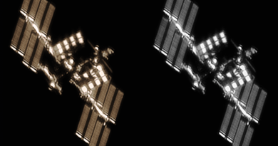 Imagen de la Estación Espacial Internacional desde Dolianova, Italia