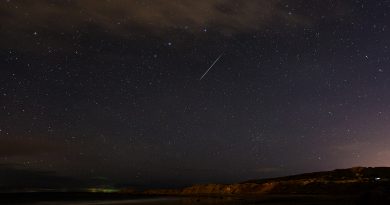 Meteoro fotografiado en Moray, Escocia