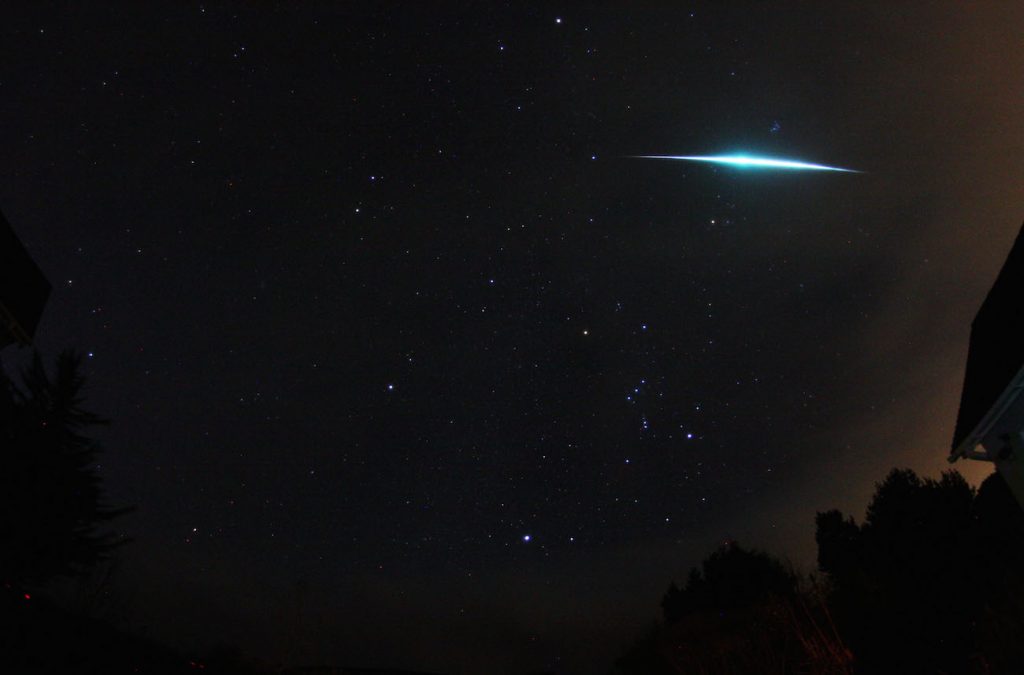 Imagen de un bólido sobre Devon, Inglaterra