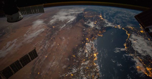 El estrecho de Gibraltar desde la Estación Espacial Internacional