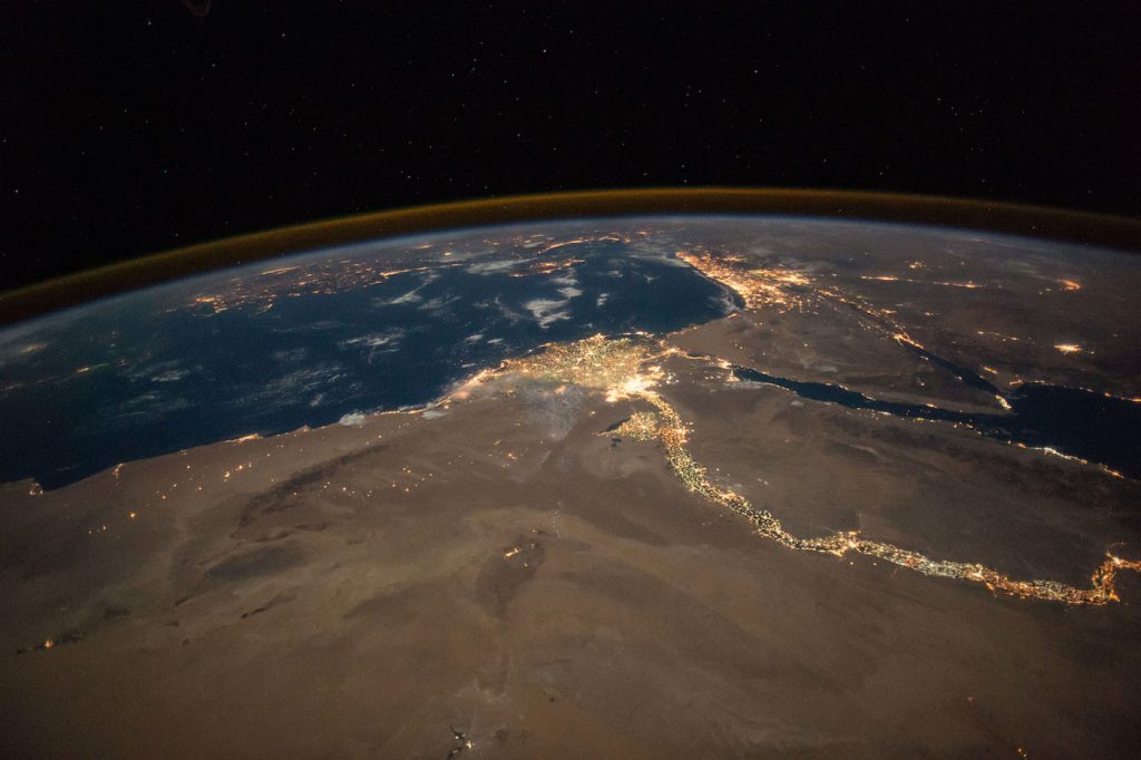 El Cairo y el río Nilo desde la Estación Espacial Internacional