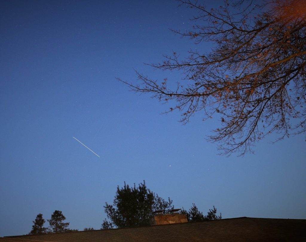 El paso de la ISS desde Pennsylvania, Estados Unidos