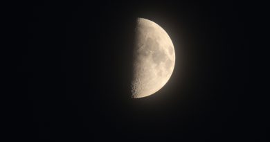 Imagen de la Luna en fase Cuarto Creciente