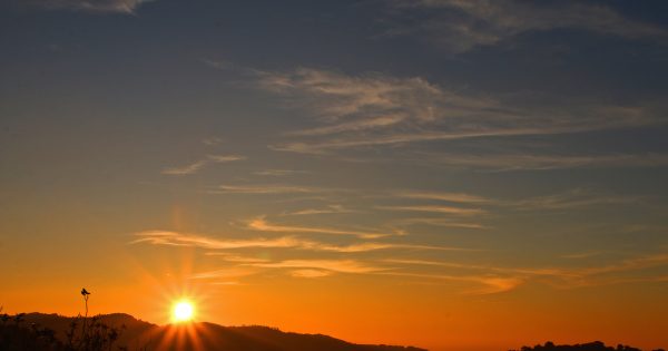 La salida del Sol desde Arenys de Munt, Barcelona