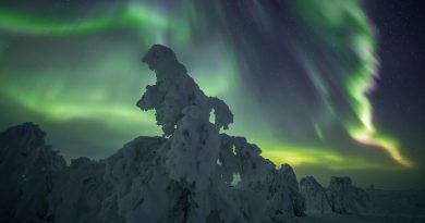 Auroras boreales desde el norte de Finlandia