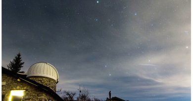 Imagen de una gemínida desde Sormano, Italia