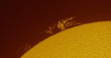 Prominencia solar captada el 29 de enero de 2018