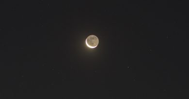 La Luna menguante desde Carolina del Sur, Estados Unidos