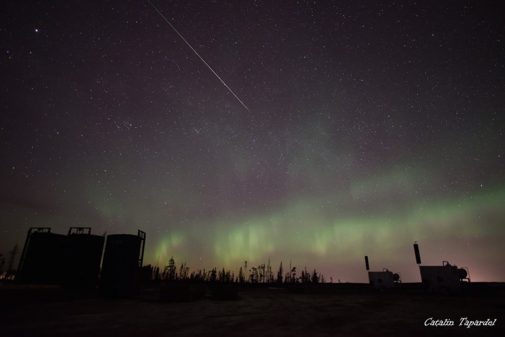 Meteoro captado en la provincia de Alberta, Canadá